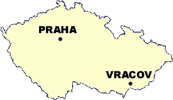 Poloha Vracova na map� �esk� republiky